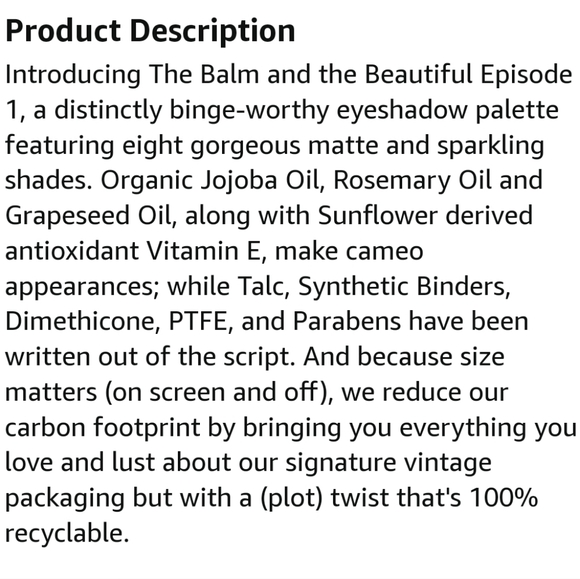 THEBALM AND THE BEAUTIFUL Eyeshadow Palette Episode 1 - Picture 7 of 10